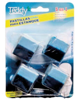 PASTILLAS EN CUBOS PARA ESTANQUE 4 Unid por envase